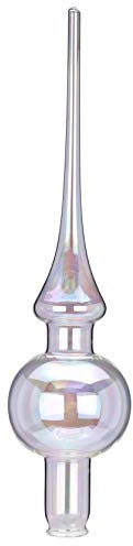 Inge Glas Christbaumspitze 26cm | Weihnachtsbaumspitze aus Glas | Hochwertige Spitze für den Weihnachtsbaum Weihnachten (irisierend)