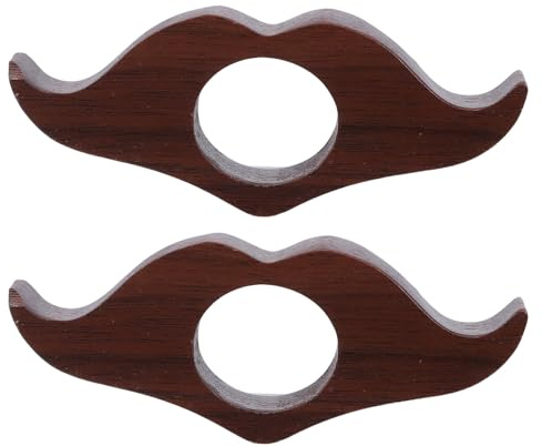 UKCOCO 2pcs Wooden Book Page Holder: Handmade Walnut Thumb Bookmark Accessories - Reading Gadget to Keep Book Open - Presents for Readers Librarians 3.3x1.3x0.6Inch