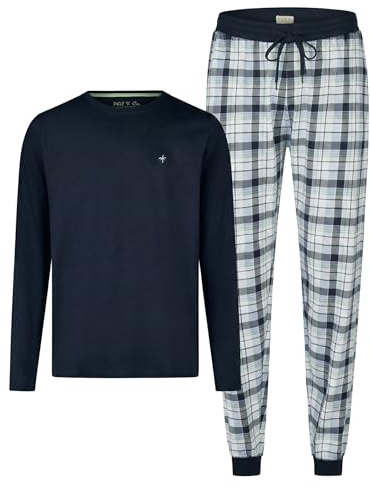 Phil & Co. Berlin Herren Schlafanzug Langarm - Baumwolle Pyjama mit modischem Print & Farbverlauf, Frühjahr/Sommer, S-XXL
