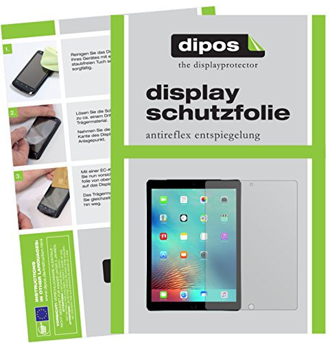 dipos I 2X Schutzfolie matt kompatibel mit Apple iPad Pro 12,9 Zoll (2016) Folie Displayschutzfolie