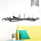 WANDKINGS Wandtattoo - Skyline Hamburg - 150 x 35 cm - Silber - Wähle aus 6 Größen & 35 Farben