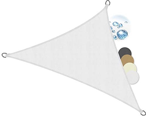 Sol Royal Tenda a Vela Impermeabile 7x5x5 m SolVision PS9 – Tenda da Giardino Sole per Esterno – Telo Ombreggiante Parasole Protezione Anti Raggi UV Bianco – Triangolare 700x500x500 cm