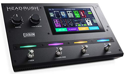 HeadRush Gigboard - Procesador de modelado de amplificadores y efectos de guitarra ultraportátil con software DSP Eleven HD Expanded, pantalla táctil de 7 pulgadas, looper, compatibilidad IR