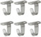 Antrader 6-Pack Stainless Steel Screws Mount Ceiling Hooks, Under-Shelf Coat Hook, Towel/Robe Clothes Hook Hanger for Bathroom Kitchen Cabinet