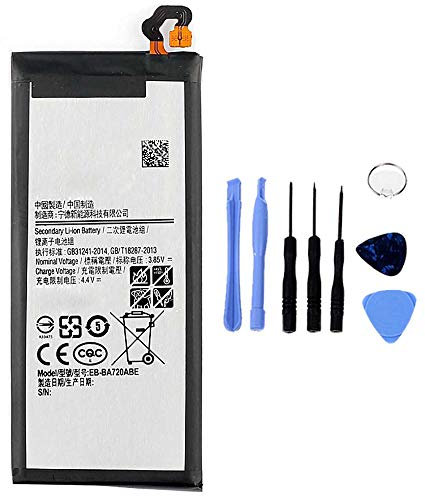 Akku kompatibel mit Samsung A7 2017 A720 EB-BA720ABE mit hoher Kapazität 3600 mAh inklusive Demontage-Set