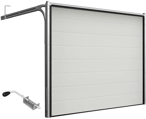 DoorHan Sektional Garagentor mit Stecker | zu Selbstmontage | Größen wählbar | 4 Farben (2375 x 2030 RAL 9010 Reinweiß)