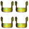 LY Tools 4 x Metal U Clips for Divan Bed - Gold