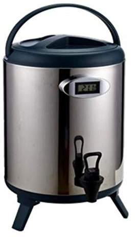 GHKWXUE Isolierung Barrel Catering Warmwasserspeicher Tee Zylinder mit Temperaturanzeige Geeignet for Tea Shop Küche Kochen Family Gathering 8L / 10L / 12L (Color : Blue, Size : 12L)