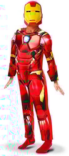 Rubie's I-641450L Deluxe Iron Man Anime Series Fancy Dress Costume - L, Yellow and Red, Taille L, 7 à 8 ans, Pour les Enfants mesurant Entre 117 à 128cm