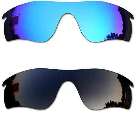 SOODASE Pour Oakley Radarlock Path Des lunettes de soleil Bleu/Noir 2 Paires Verres de remplacement polarisés