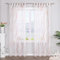 SCHOAL Transparente Gardine Schal mit Schlaufen Modern Vorhang Voile Wellen Muster 1 Stück BxH 140x225cm Orange