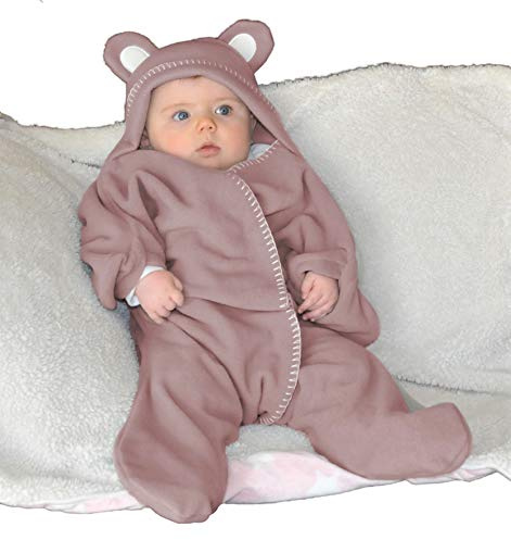 SNUGGLES Baby Wrap blanket in Gift Box by BABY BLISS Star Wrap Fleece for Newborns Infants and Toddlers 2 – 12 Month’s Boy Girl Super Soft Great for Travel Strollers and Car Seats (Blush)