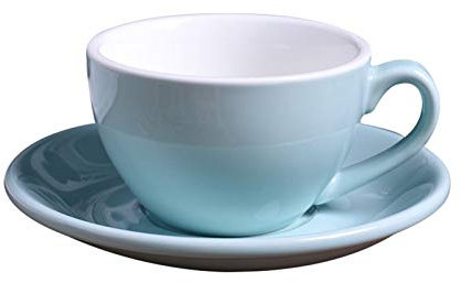 Conjuntos De Taza Y Platillo 220 ml Cappuccino Taza de café con leche Copas de flor de cerámica tazas de café taza de café Simples Juego De Cafe (Capacity : 220ml, Color : G304858)