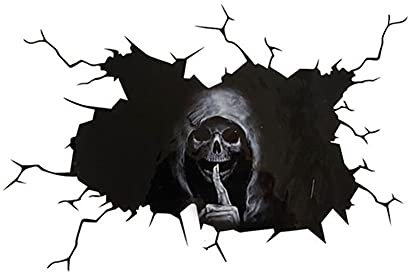 iSpchen Halloween Blutige Aufkleber Horror Totenkopf Autoaufkleber Realistisch Fensteraufkleber Skull Teufel Aufkleber Auto Styling Heckscheibe Aufkleber für Halloween Party Dekoration Sticker