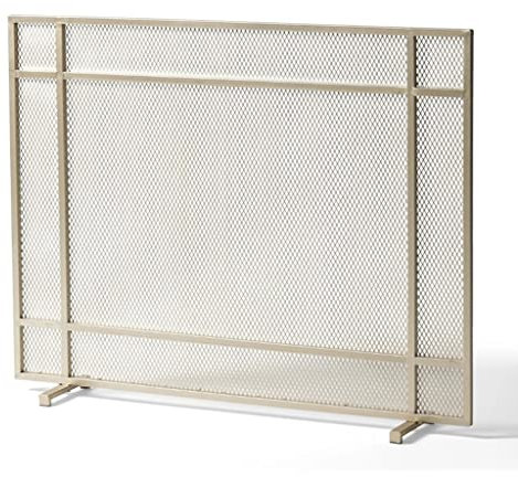 Pantalla Salvachispas Pantalla simple de la chimenea de hierro Pantalla de la pieza de la estufa de la casa Cerca práctica de la pantalla de la pantalla de la chispa Cubra la cubierta de la pantalla L