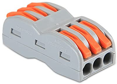 20PCS Compact Wire Conductor Connector，Aigreat Assortment Conductor,Wire Connectors for 3 Circuit Inline Splices, Electrical Connectors Blocks,Butt Terminal Connectors for 28-12 AWG
