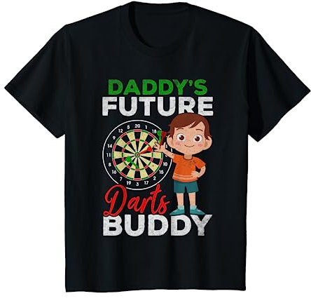 Kinder Darts Baby Dart Spieler Boy Daddy's Future Darts Buddy T-Shirt