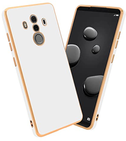 Cadorabo Hülle kompatibel mit Huawei Mate 10 PRO Schutzhülle TPU Silikon Case Liquid Design mit Kameraschutz Slim Kratzfest Weiche Gummi mit Rundumschutz Case Hülle für Huawei Mate 10 PRO in Weiß