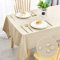 DWCN Beige Tischdecke 130x260cm Fleckschutz Abwaschbar Tischwäsche Wasserdicht Tischtuch für Esszimmer, Garten, Party, Hochzeiten oder Haushalt