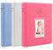 3 Pieces Mini Photo Album with Camera Case for Instax Mini Camera (3 Pieces (Dark pink, Blue,Gray -white))