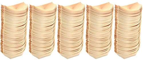 Hagsnec 500 navi in legno ecologiche per finger food ciotola usa e getta contatore piatto monouso piatti monouso