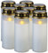 PEARL LED-Grablicht-Kerze: 8er-Set XL-LED-Grablichter, Lichtsensor, Batteriebetrieb, 21 cm, weiß (Kerze mit Dämmerungssensor, Grablichtkerzen, Teelichter)