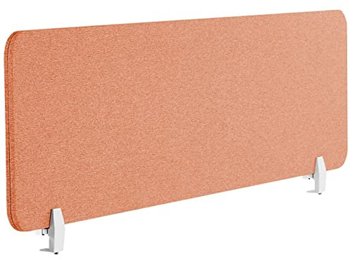 Beliani Schreibtisch Trennwand Akustik Polster rot 130 x 40 cm Schallschutz Wally