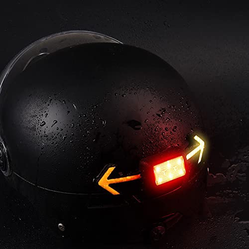 Luces de Casco de Giro de Bicicleta con Control Remoto Inalámbrico - WASAGA Señal de Giro para Ciclismo y Luz Estroboscópica de Advertencia de Seguridad Trasera de Modo de 6 Luces (Azul)