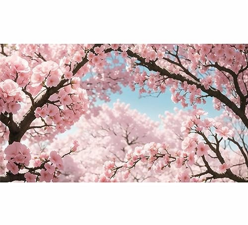 TWYYDP Puzzle 1500 Pieces Adulte,Puzzles en Bois,Paysage De Fleurs De Cerisier Rose,Belles Peintures De Décoration Murale