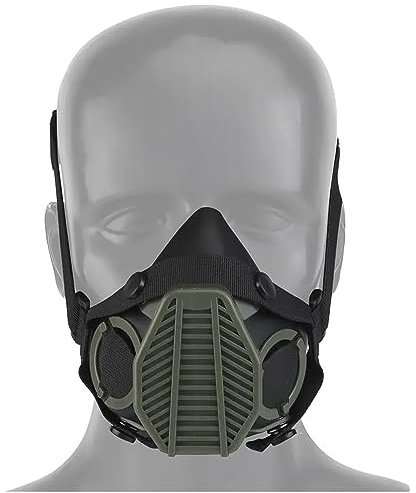 Fotrsta Airsoft Paintball Halbe Maske, Taktische Schutz Maske Visier Eingebautes Mikrofon Wargame Jagd Kostüm Zubehör Für Cs Wargame Halloween Cosplay
