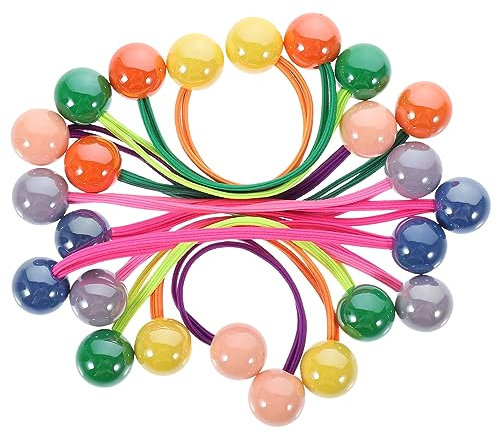 HAPINARY 12 Stücke Haargummis mit Ponytail Bällen Elastische Haarbänder für Damen und Mädchen Bunte Haarschlaufen Zum Durchziehen Stylische Haaraccessoires für Jeden Anlass