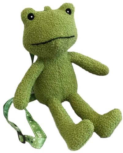 ifundom Kinder-Rucksäcke, niedlicher Rucksack, Frosch-Rucksack, Schultertasche, niedlicher Tier-Rucksack, Tasche, Neuheit, Froschtasche, Urlaub, Frosch, Rucksack, Tasche, verstellbar, Puppe, Mädchen,