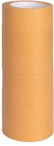 verpacking Papierklebeband 50 mm x 50 m Braun [Ausführung, Farbe & Stückzahl wählbar] leise abrollendes Paketklebeband umweltschonend Packband Verpackungsklebeband 6 Rollen