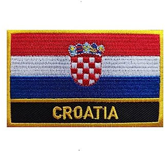 Ruoming 1 x Aufnäher mit Kroatien-Flagge, zum Aufbügeln oder Aufnähen, bestickt, taktisch, Militär, National, Kroatien