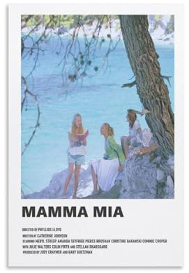 LAHTI Filmposter Mamma Mia dekoratives Gemälde, Leinwand-Wandposter und Kunstdruck, modernes Familienschlafzimmer-Dekor-Poster, 20 x 30 cm