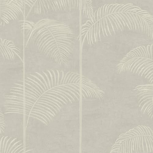 Papier Peint Intissé Looks Palmiers Deluxe 1005 x 52cm Beige | Revêtement Mural, Tapisserie | Ambiance Facile à Poser et à enlever
