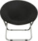 Marsrut Stretchable Corn Fiber Jacquard Fabric Slipcover for Saucer Chair: Removable & Stretch-Up Moon Dish Round Circle Cushion - Ideal Replacement for Fluffy, Collapsible Chairs (1PC, Black)