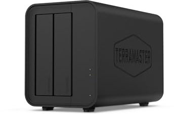TERRAMASTER F2-424 NAS Storage 2Bay - N95 Quad-Core CPU, 8GB DDR5 RAM, 2.5GbE Port x 2, Network Attached Storage mit Hoher Leistung (Diskless)