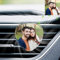 Clip d'aération de voiture en cristal personnalisé,Clip de désodorisant de voiture avec photo personnalisée,Clip ventouse voiture avec photo,Décorations d'intérieur de voiture pour femmes et hommes