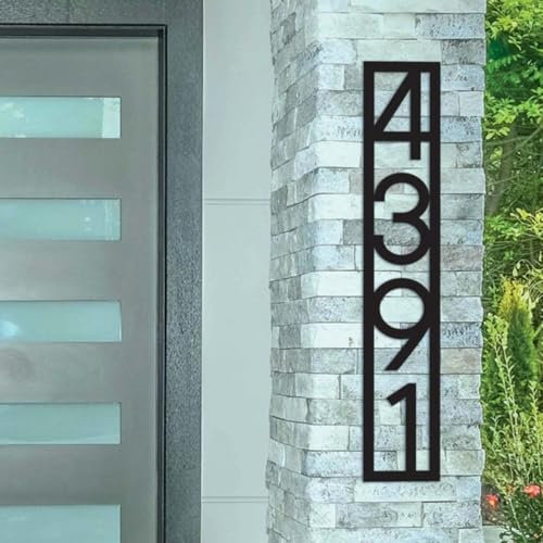 House Numbers Custom Vertical Address Sign Plaques for Outdoor Personalized Modern Home Address Numbers House Numbers,Plaques & Signs,house Address Signs (5X12.5/12.6X32CM)