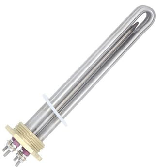 LVSELINGI 48V 1500W DC Water Heater DN32 Copper Flange Immersion Heater 1 1/4 BSP Stainless Steel Heating Resistance With Probe Tube Cheerfully(Heater)