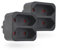 feletec 2-fach Steckdosenadapter 2x Euro, schwarz, 2 Stück, Mehrfachstecker, Mehrfachsteckdose