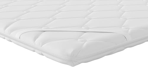 Sunfoam Topper 90x200 cm | 7-Zonen-Wellenstruktur | individuelle Druckentlastung | Bezug waschbar bis 60 Grad | 3,5 cm Gesamthöhe