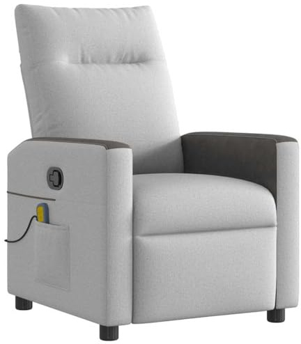 vidaXL Massagesessel Wolkengrau Stoff