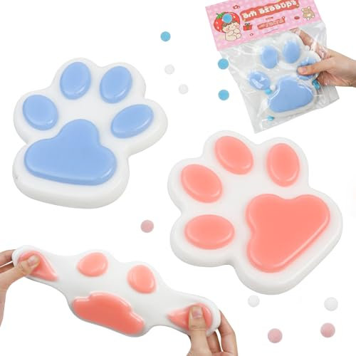 2 Stück Taba Squishy, 14CM Fufu Squishy XXL, Katzenpfoten Squishy, Anti Stress Squishy Pfote, Squeeze Toy Squishy Pfote, Katzenpfoten Quetschspielzeug, Cat Paw Squishy