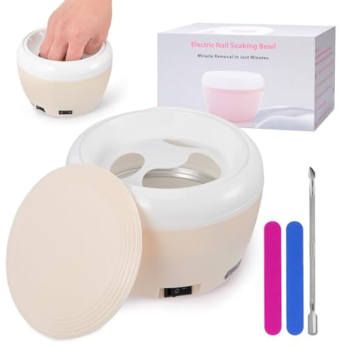 Electric Nail Soaking Bowl,Automatic Steam Nail Removal Machine,36W Fast Heating Nail Soaking Bowl,Portable Electric Gel Remover Nail Steamer,Nail Art Tools to Use Nail Salon Home
