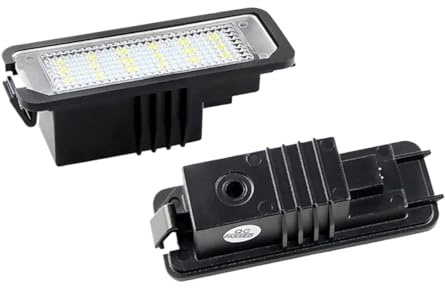 Vvhabpm LED Number Plate Light For VW For Golf MK4 MK5 MK6 For Passat For Polo CC Eos Number License Plate Light Lamp No Error 18SMD LED 12V 6500k White Car Accessories