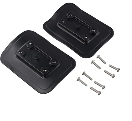2PCS PVC Fishing Rod Holder Glue On Pads for Inflatable Boats, Curved Base Design for Secure Attachment of Fish Finders and Rod Holders