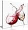 Wine Glasses Kitchen Wall Canvas Wall Art Picture Print (24x16in)
