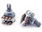 2 x Potentiometer Stereo Logarithmisches Axial 10KΩ (A10K) für PCB